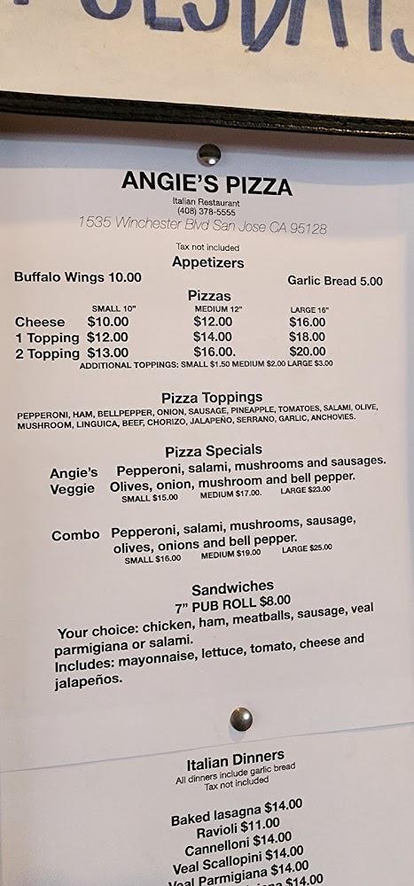 Angies Pizza Italian Restaurant Menu image 3